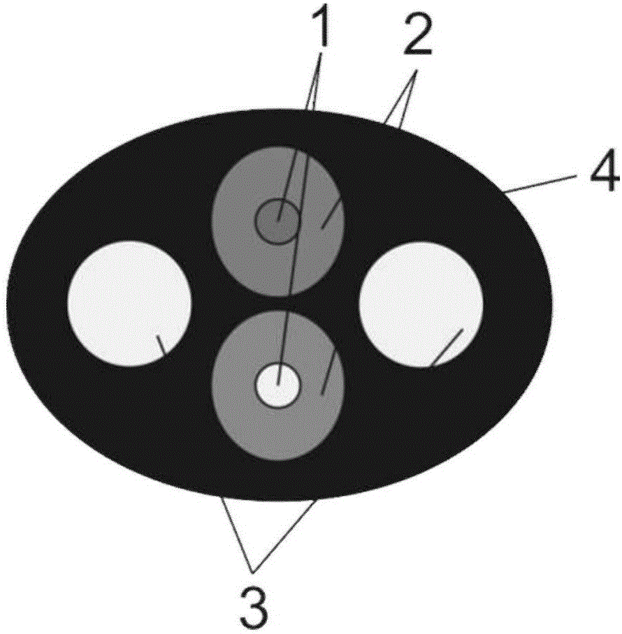 Double-core cable for aviation and manufacturing method thereof