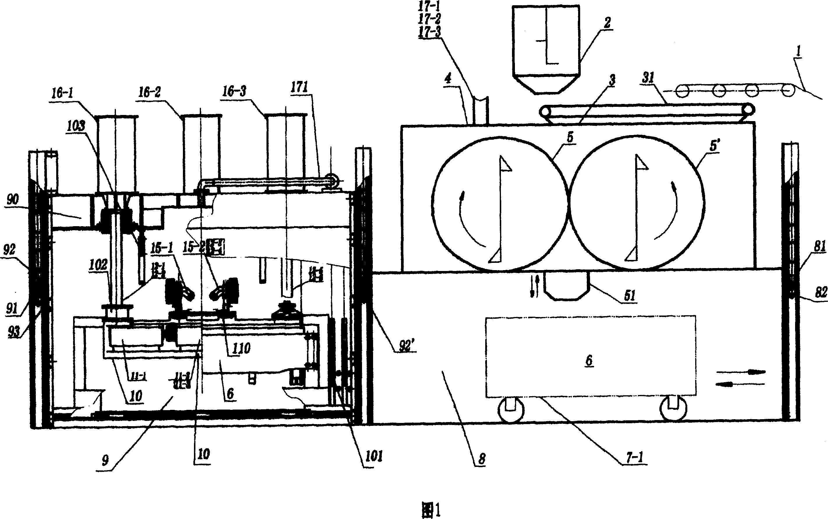 Process and device for producting artificial stone