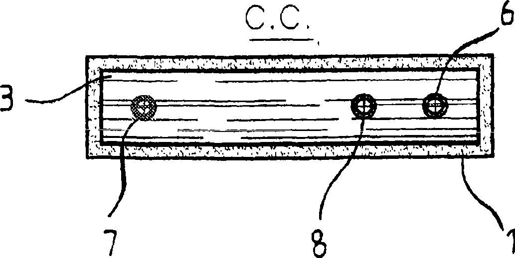 Flat casing water-heater