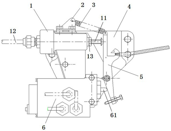 Automatic brake device for folding landing gear