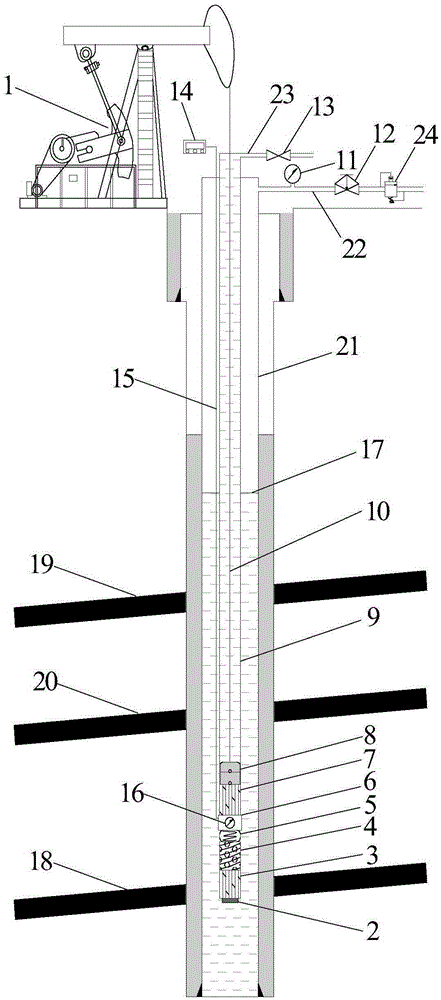 Discharge and mining control method and device of exposing combination development coal-bed gas well upper production layer