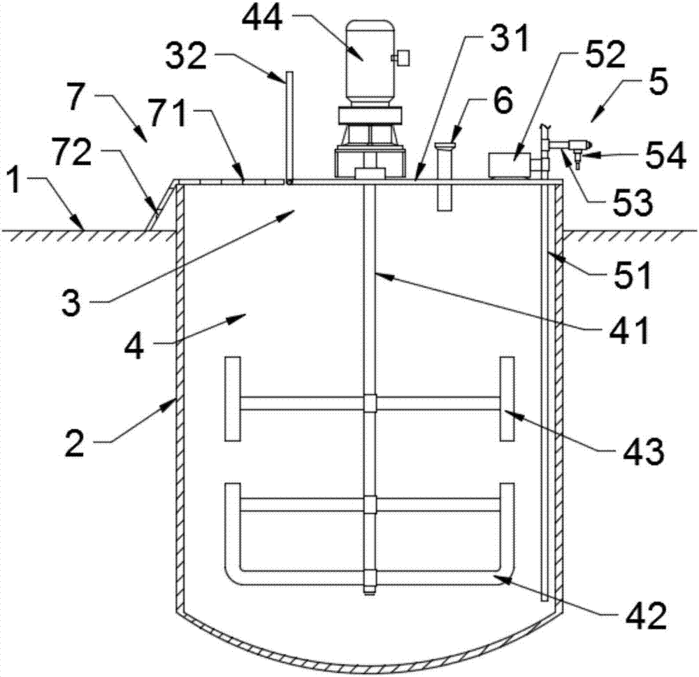 Dissolving tank for producing polymerization ferric chloride raw material