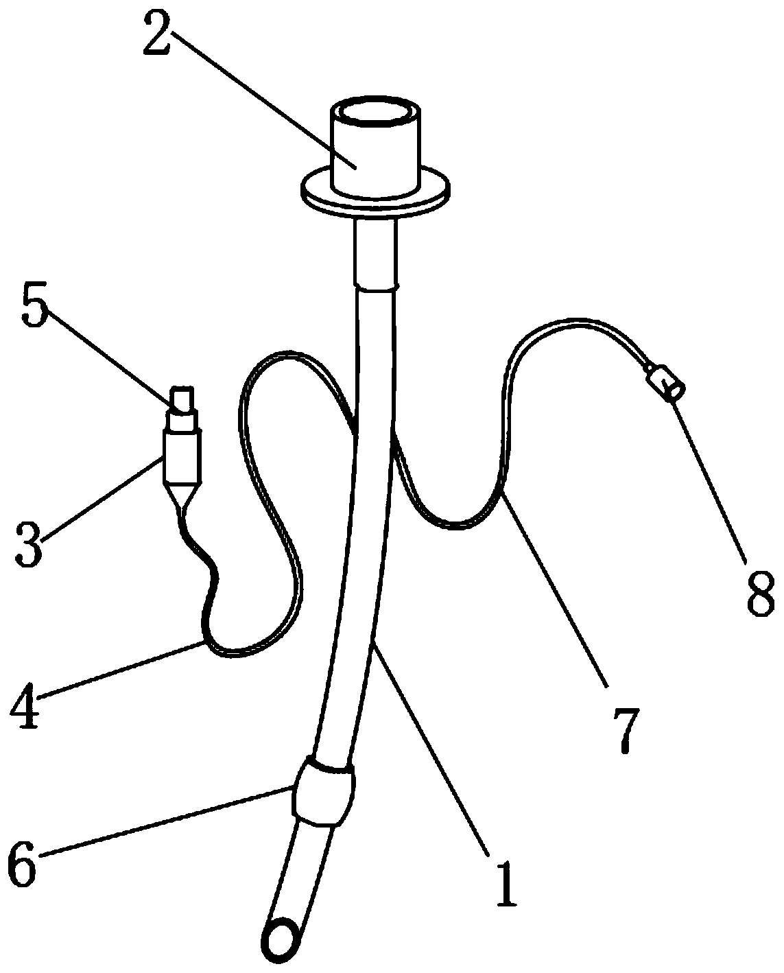 Silicone steel wire reinforcement type trachea cannula directly connectable with end-tidal CO2 monitoring