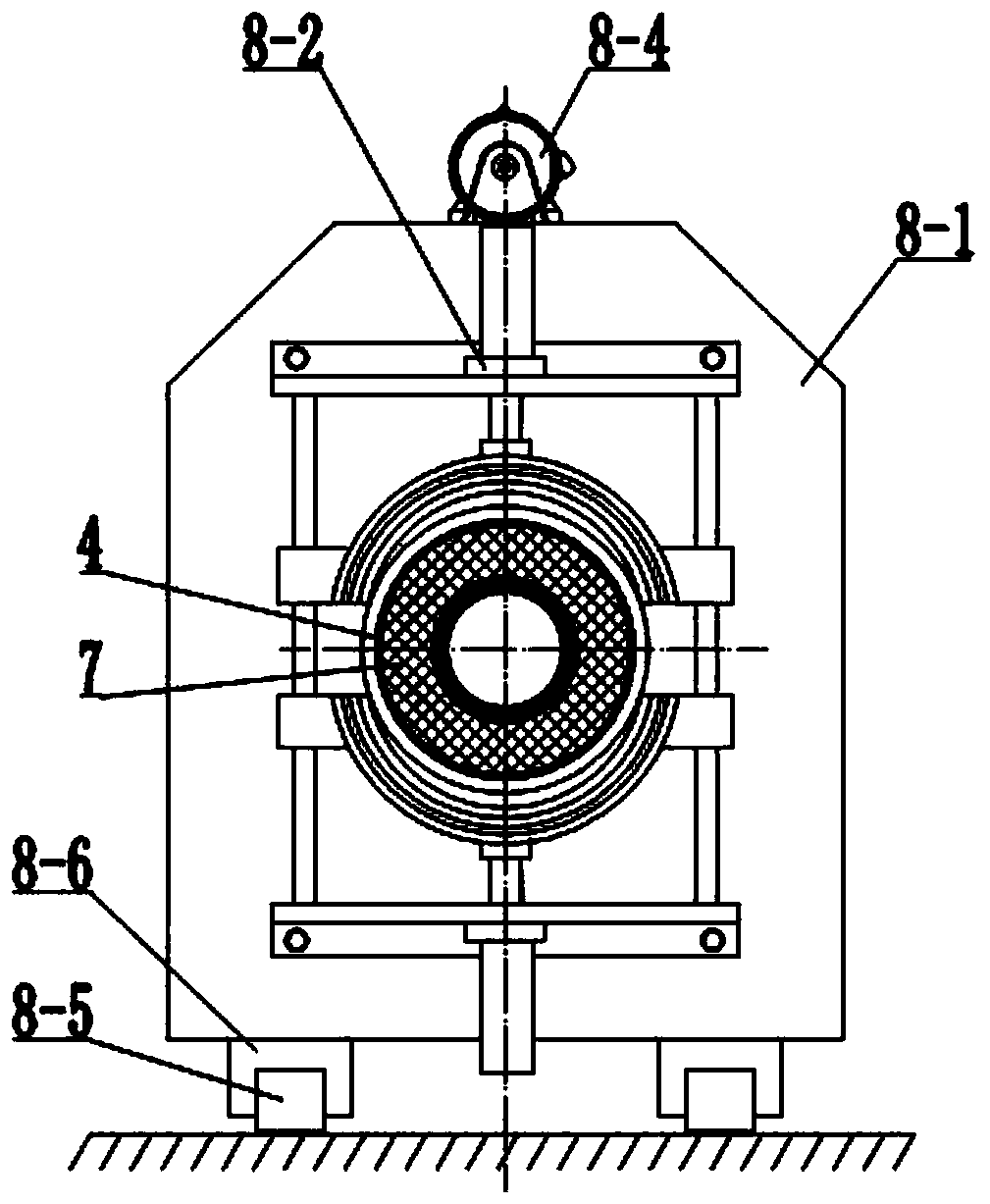 On-line cutting equipment for heat preservation pipe production