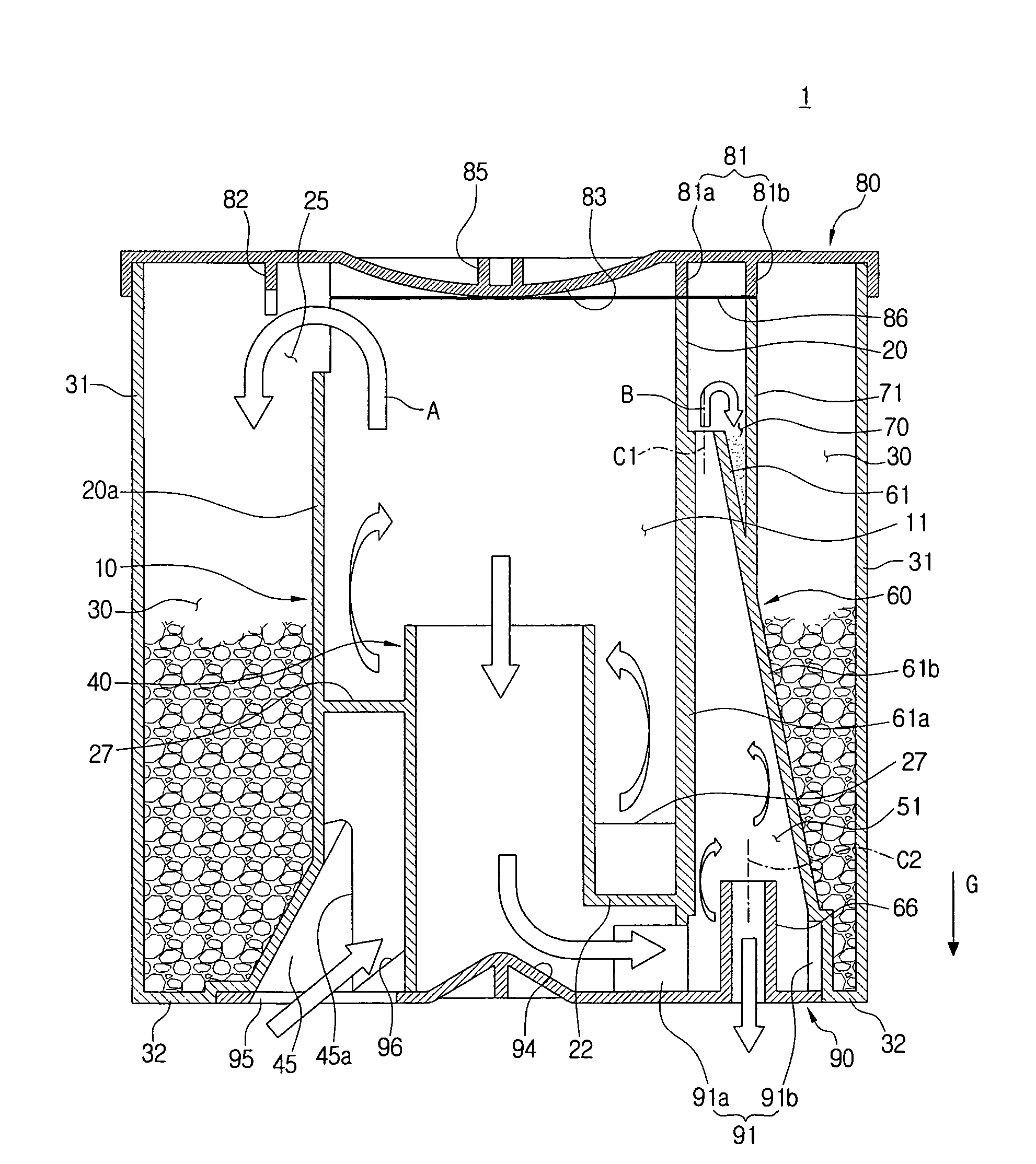 Multi cyclone dust collector for a vacuum cleaner