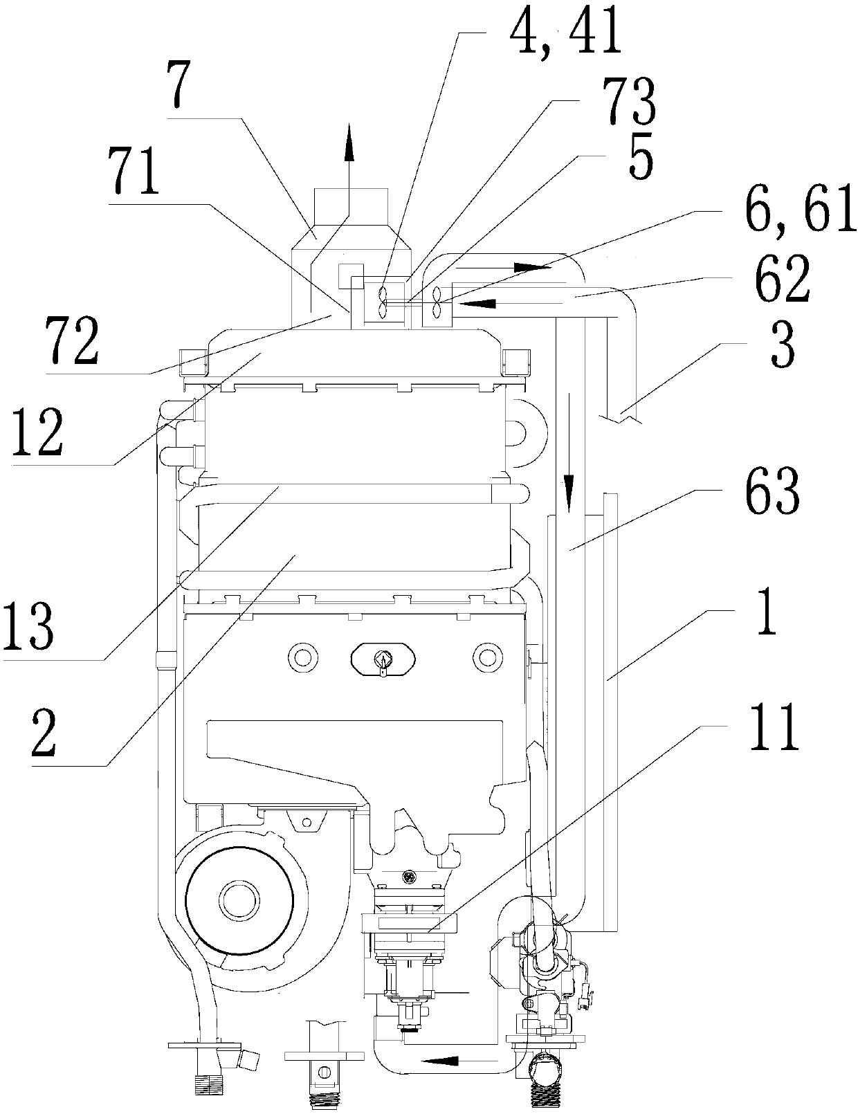 Control method of pressurizing gas water heater and gas water heater