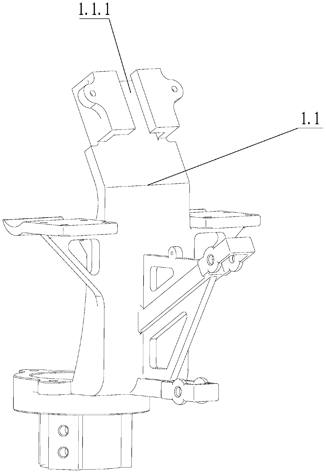 Electric integrated operating device for J-shaped wire clamp