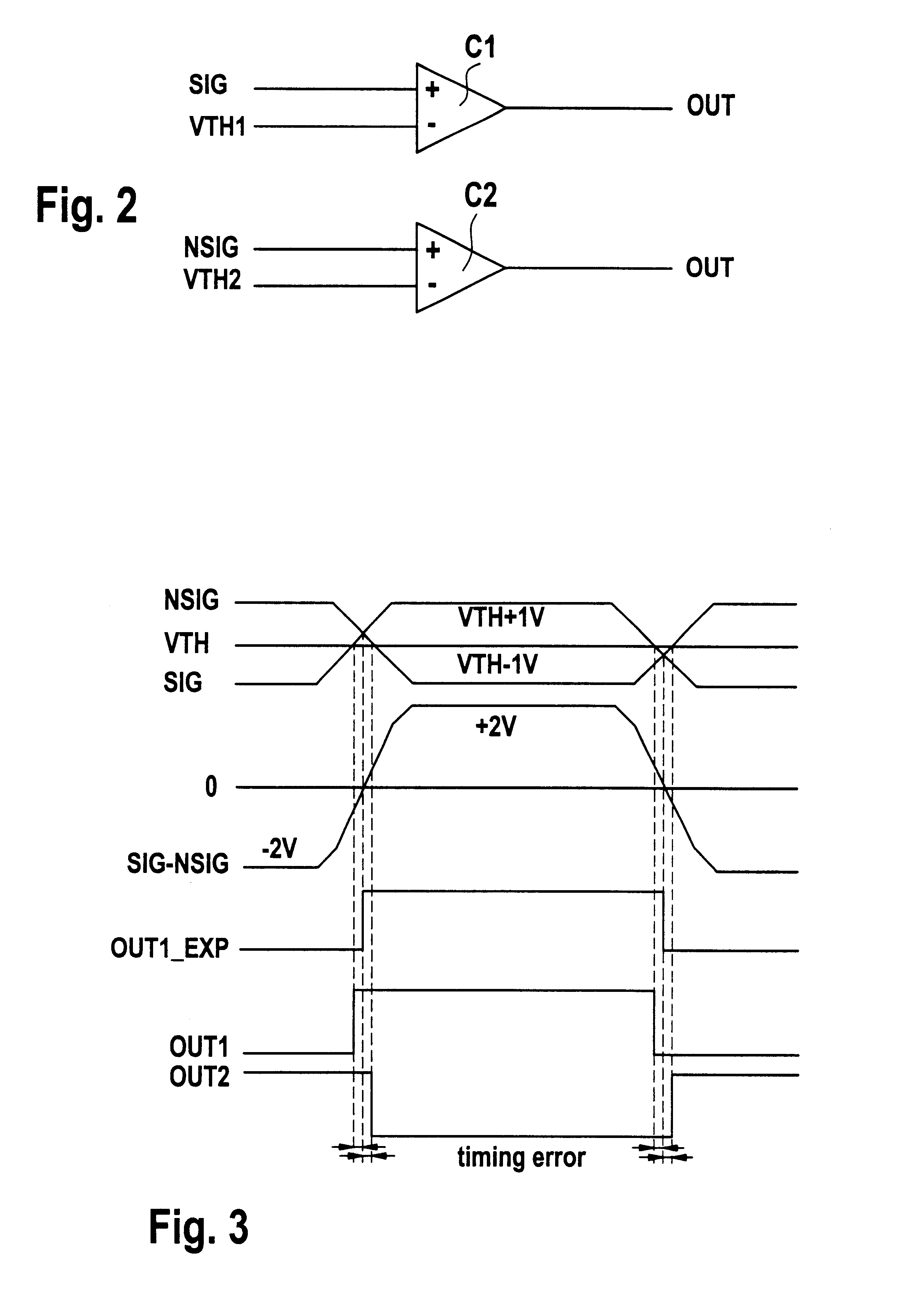 Circuit for providing a logical output signal in accordance with crossing points of differential signals