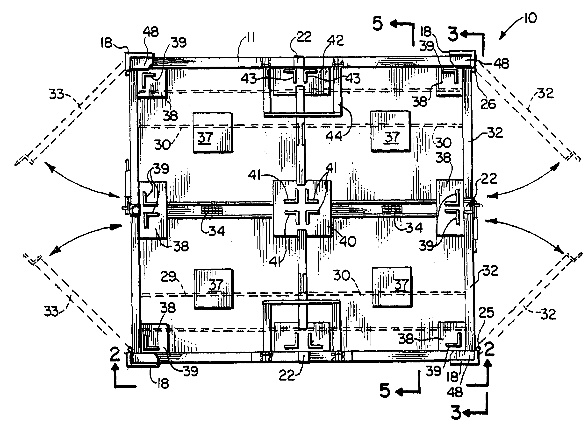 Offshore cargo rack for use in transferring palletized loads between a marine vessel and an offshore platform