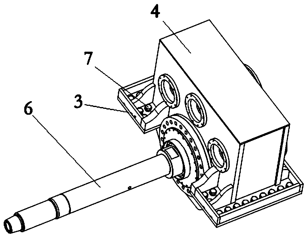 Sinking-type installation device of gear box of large drilling rig