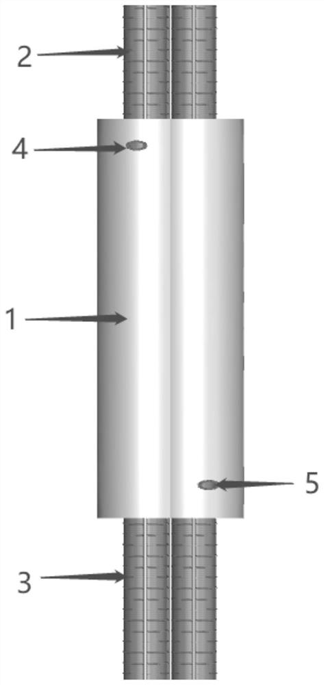 Threaded grouting sleeve for three-parallel-bar connection in shape like Chinese character 'pin'