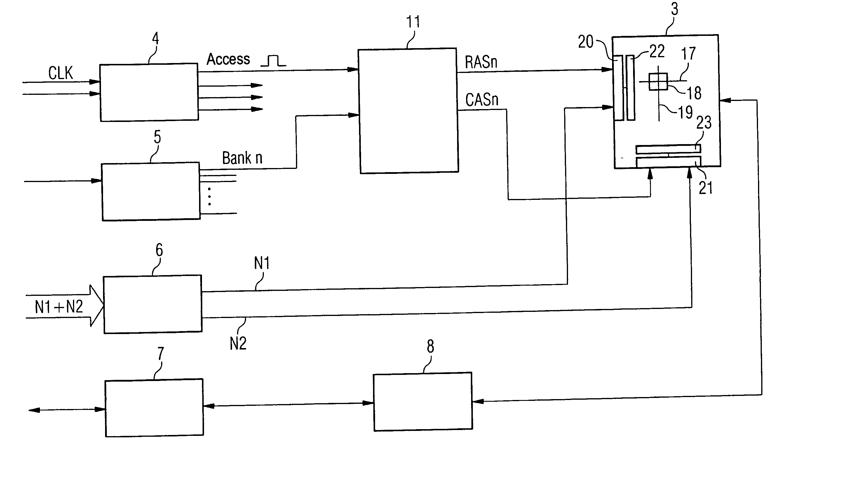 Apparatus for flexible deactivation of word lines of dynamic memory modules and method therefor