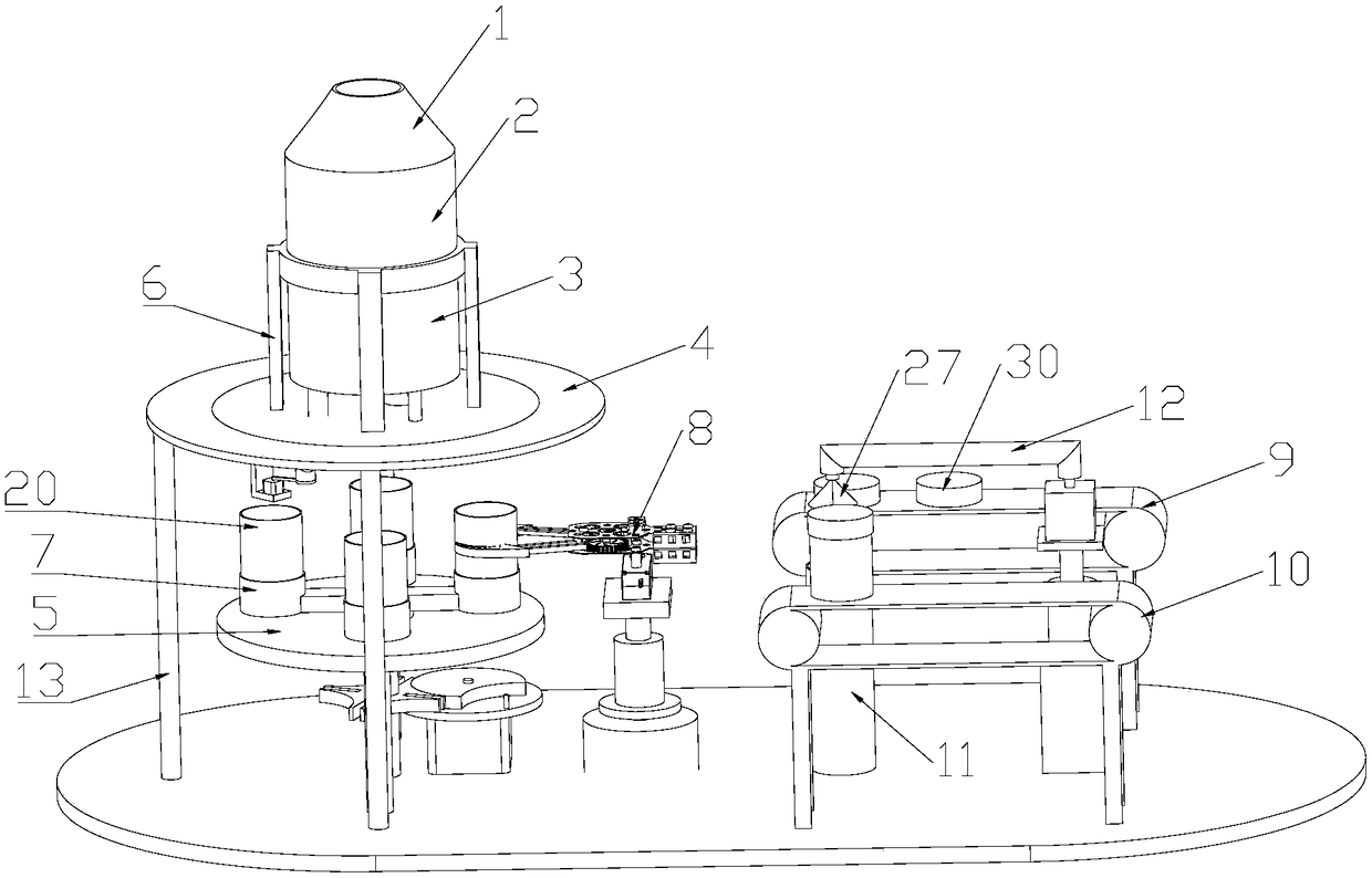 Automated traditional Chinese medicine grinding and filling device