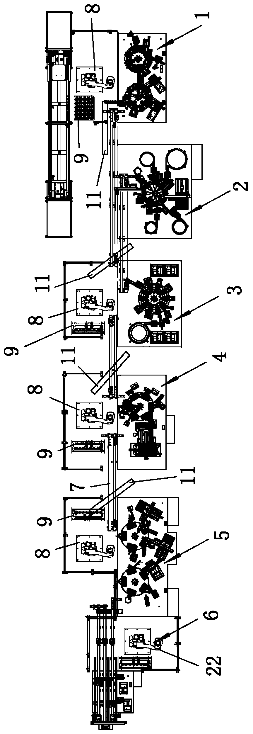 Automatic assembly production line for stove gas valves