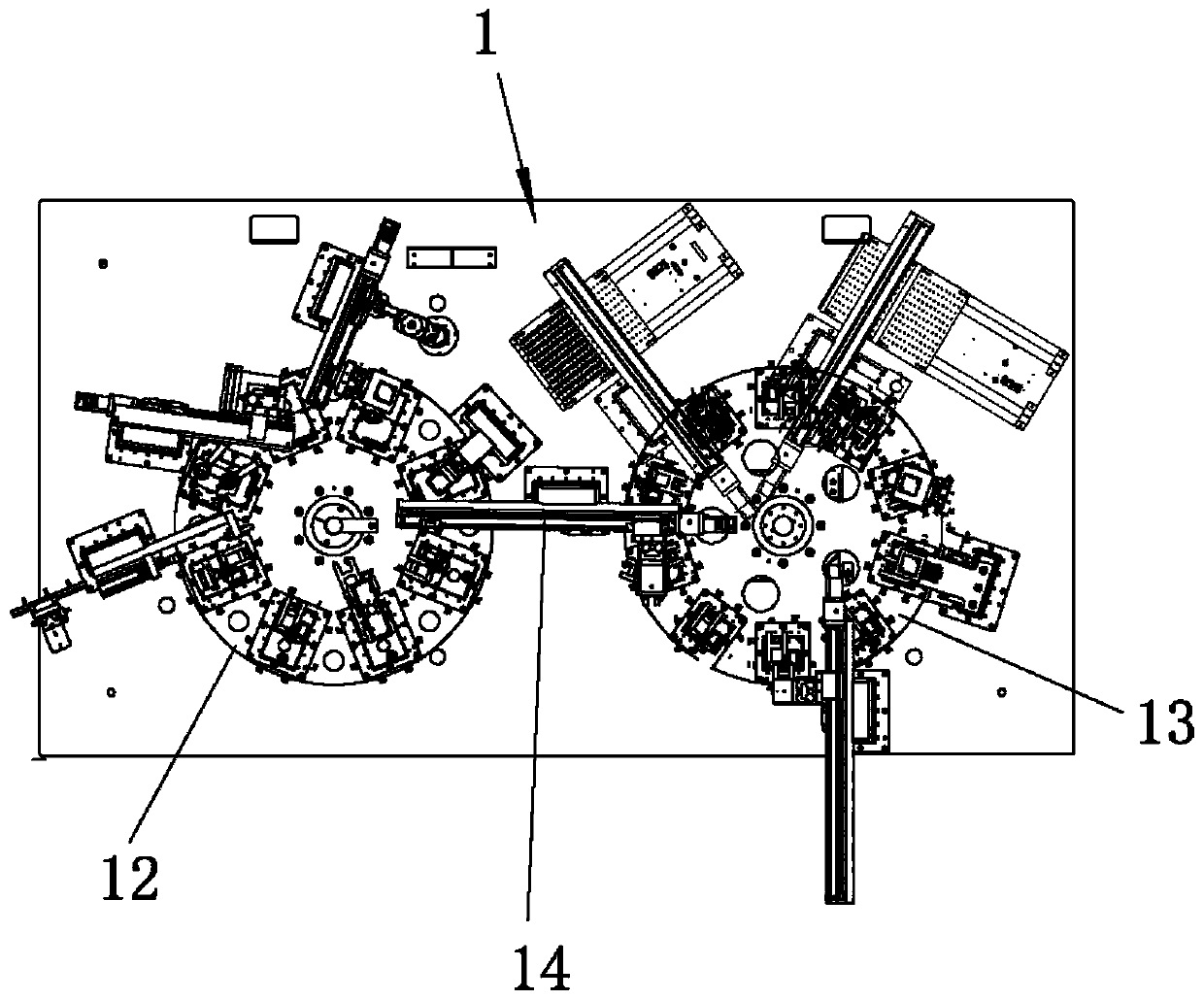 Automatic assembly production line for stove gas valves