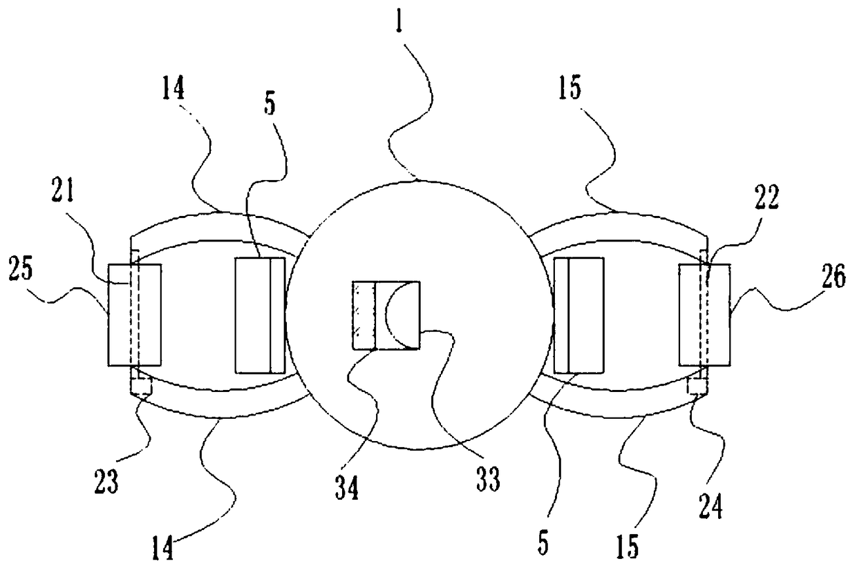 Self-walking stretching type skin preparation device for neurosurgery