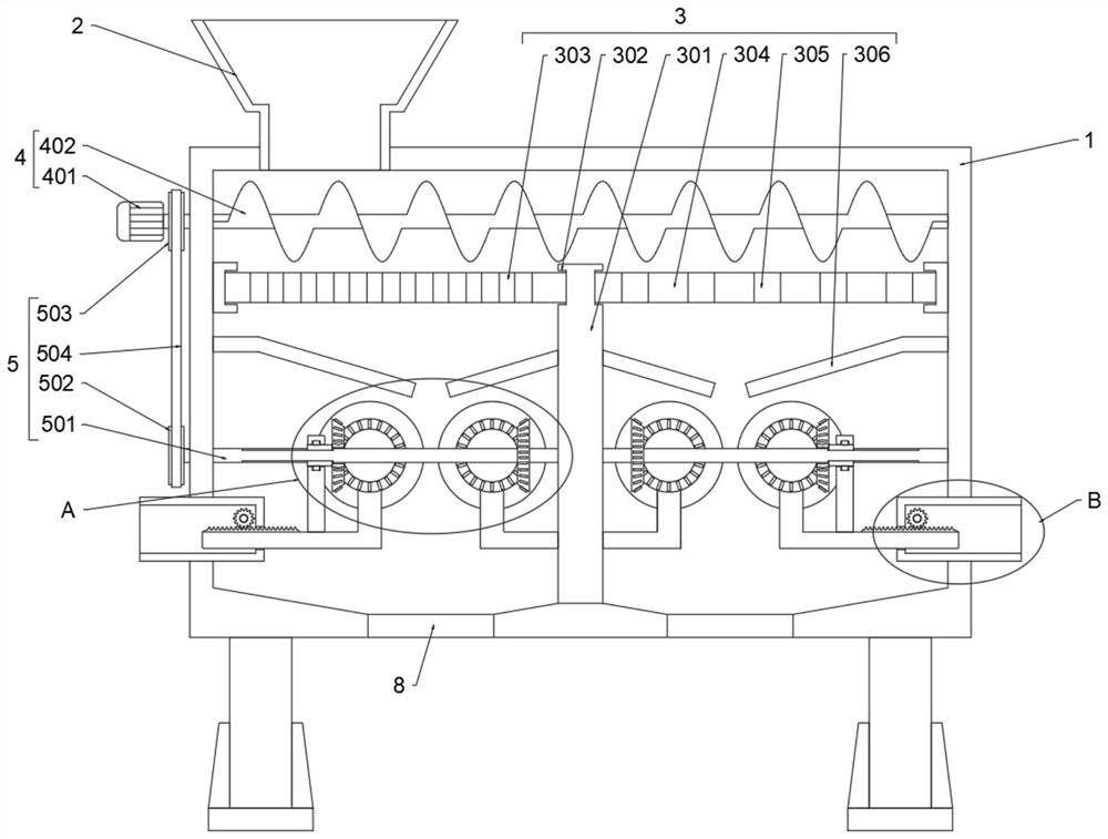 Device for opening shells of pecans through extrusion