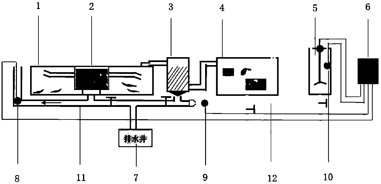 Composite prawn farming system based on ex-situ biofloc cultivation and in-situ nitrification