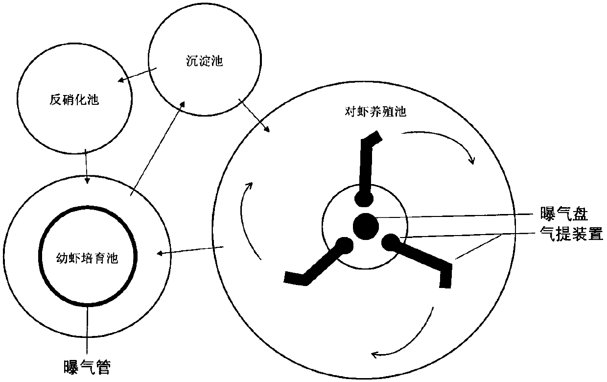 Composite prawn farming system based on ex-situ biofloc cultivation and in-situ nitrification