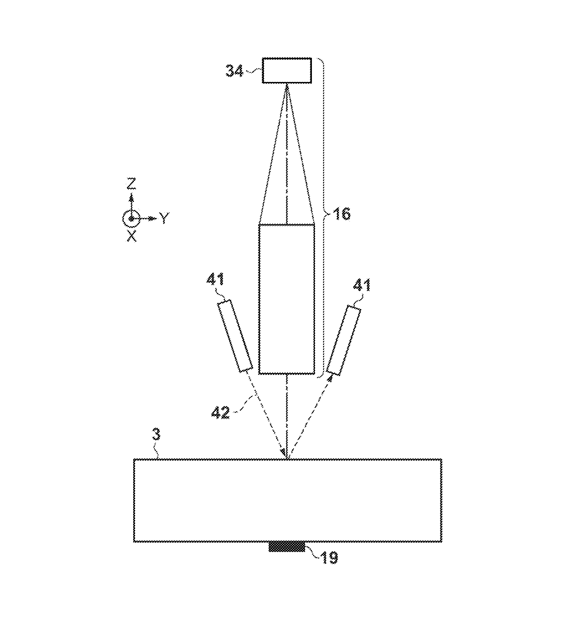 Exposure apparatus with detection apparatus for detection of upper and lower surface marks, and device manufacturing method