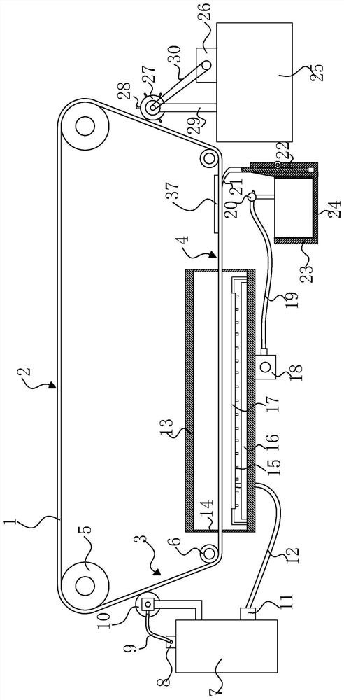 Glue removing and cleaning equipment for producing sanitary towels