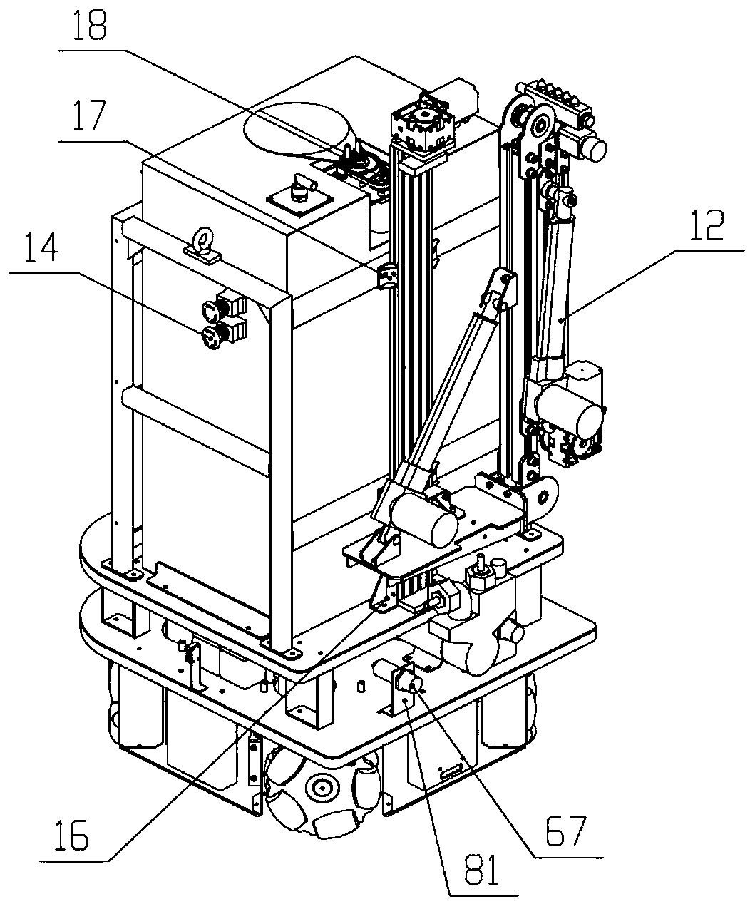 Automatic positioning cleaning robot in hog house and cleaning method