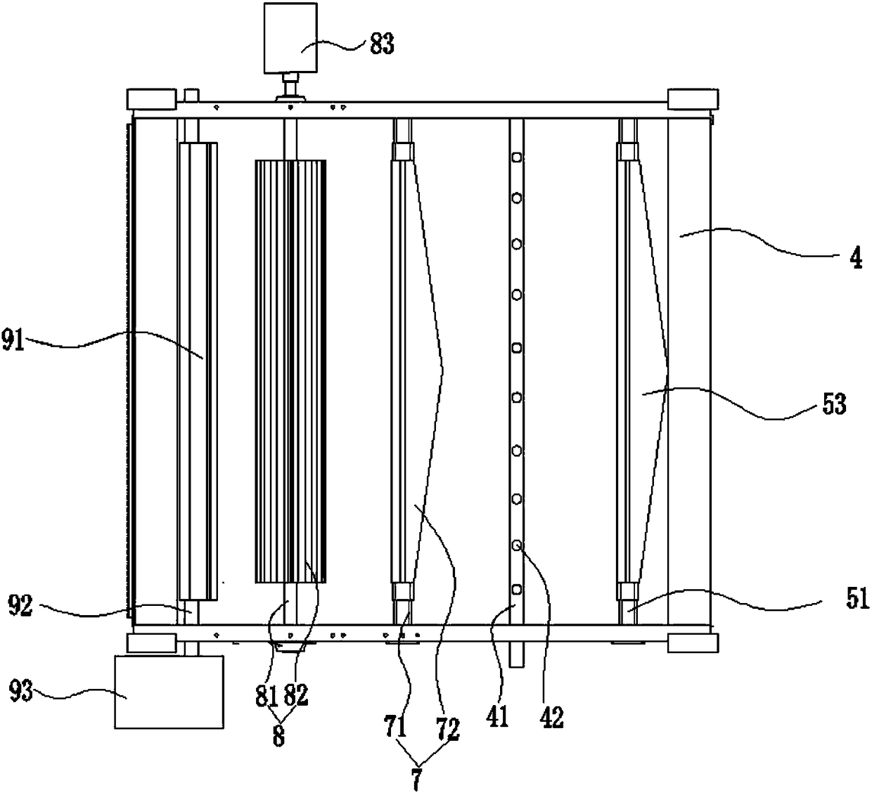 Coal conveying belt sweeping and drying device