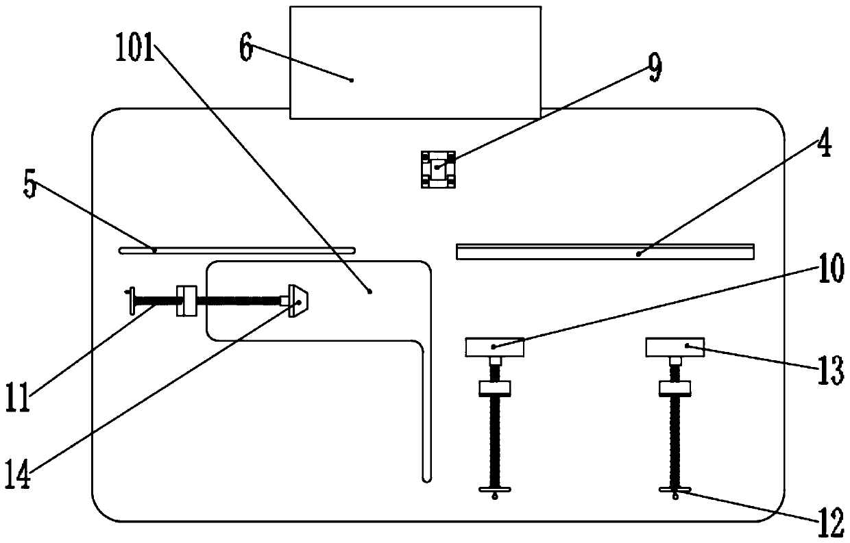 A cutting workbench equipped with a workpiece fastening mechanism for mechanical manufacturing