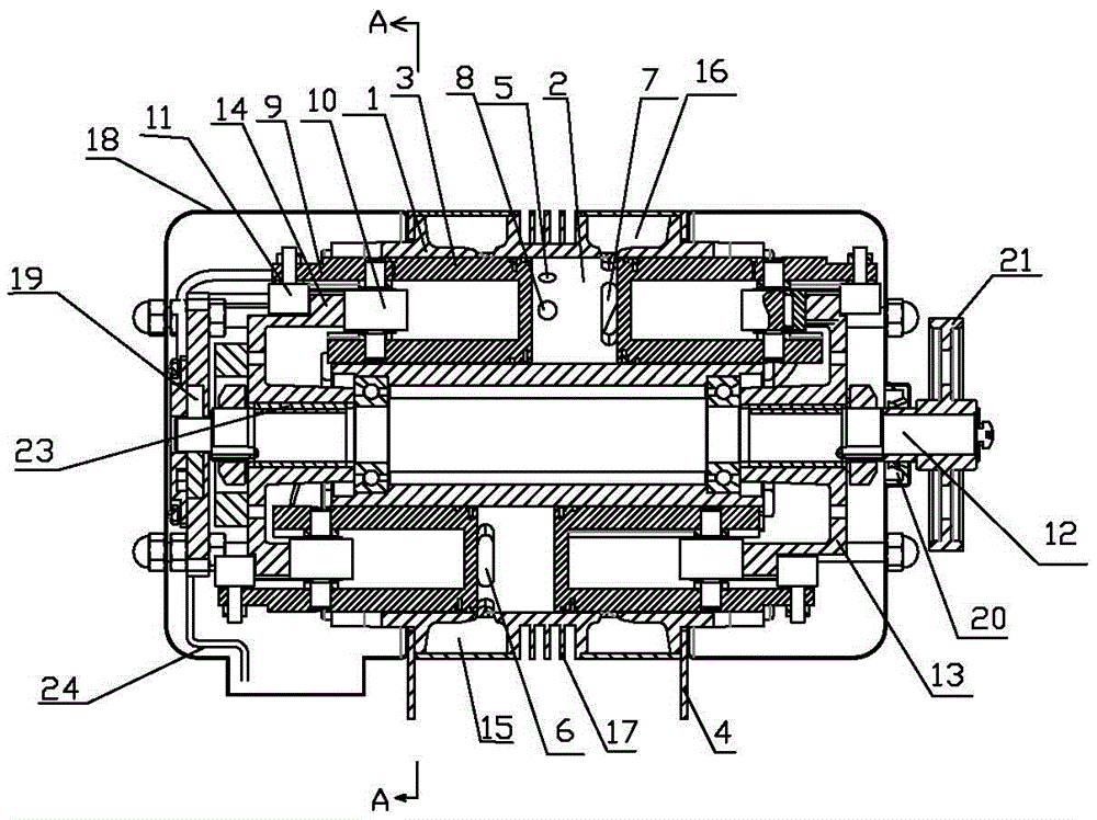 Axially opposed piston barrel cam driven five-stroke engine