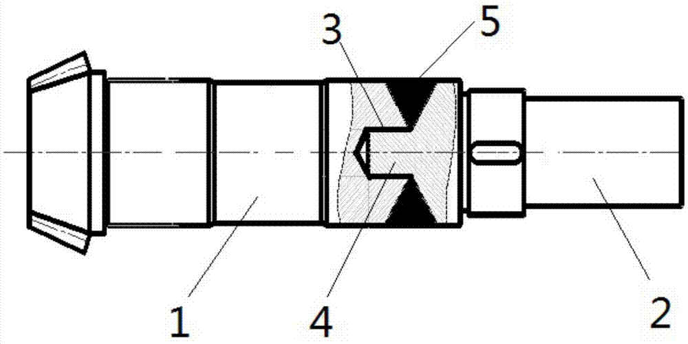 Shaft mechanism emergency maintenance method and structure