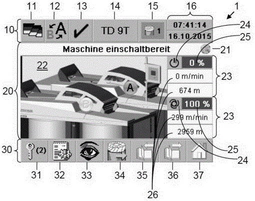 Operating device and method for spinning preparation machine