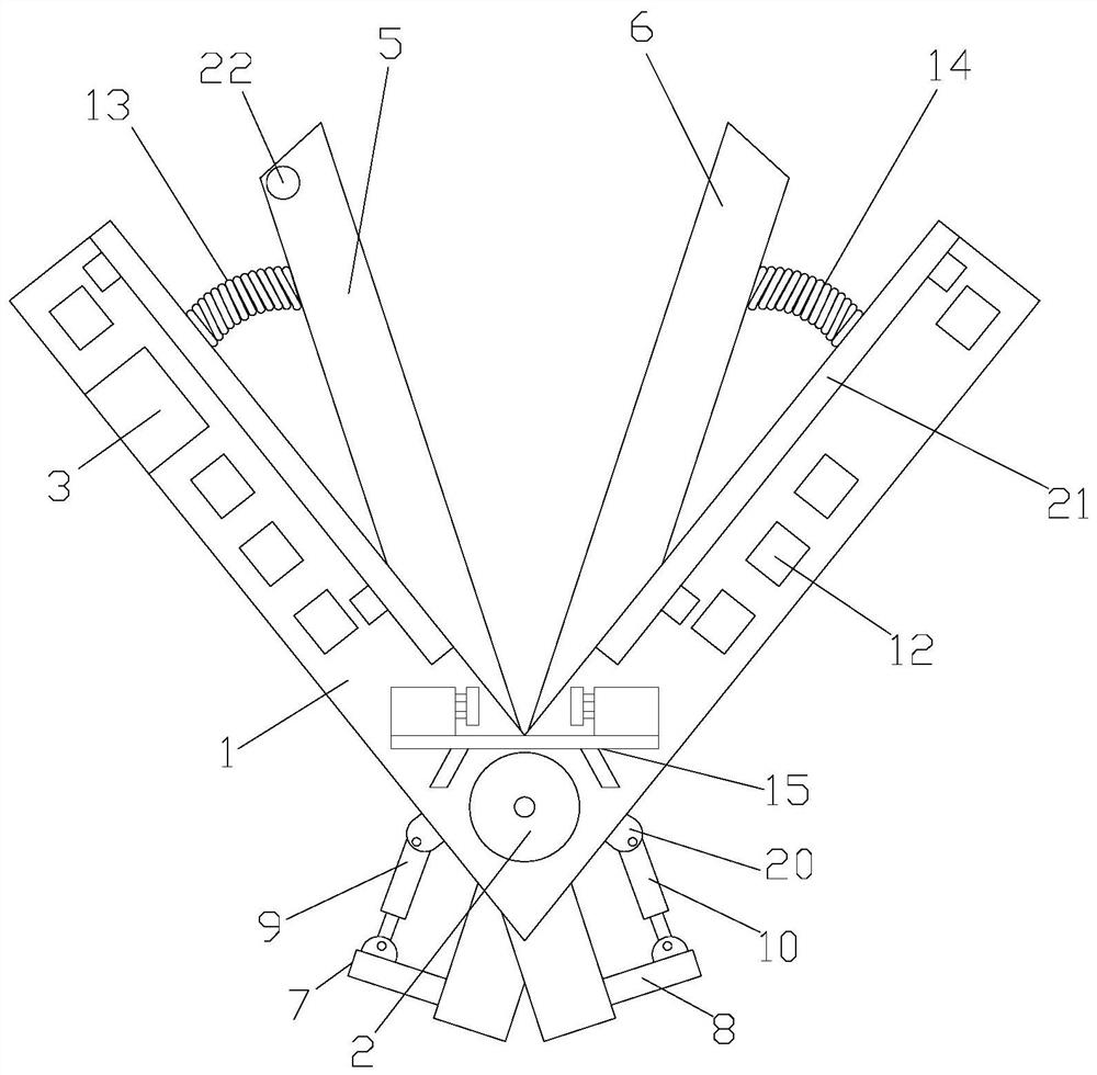 A plate shearing machine shearing mechanism