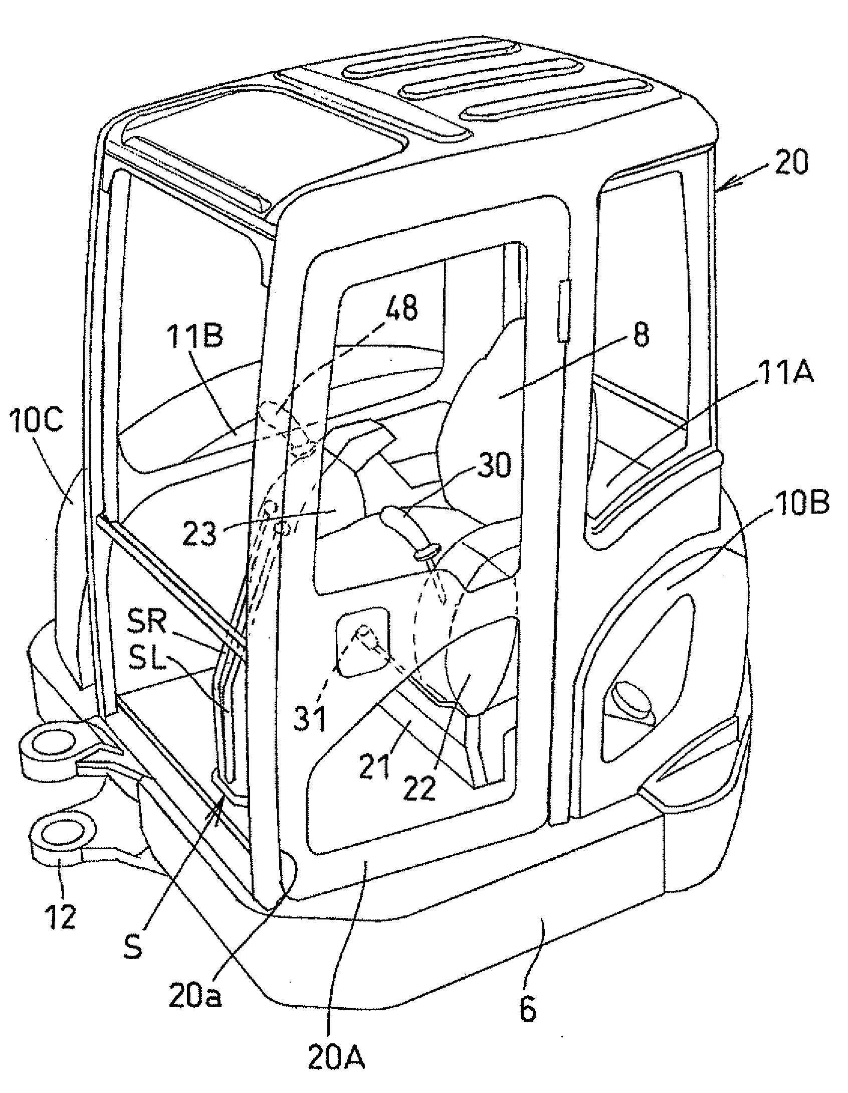 Operator's Section Construction for Work Vehicle