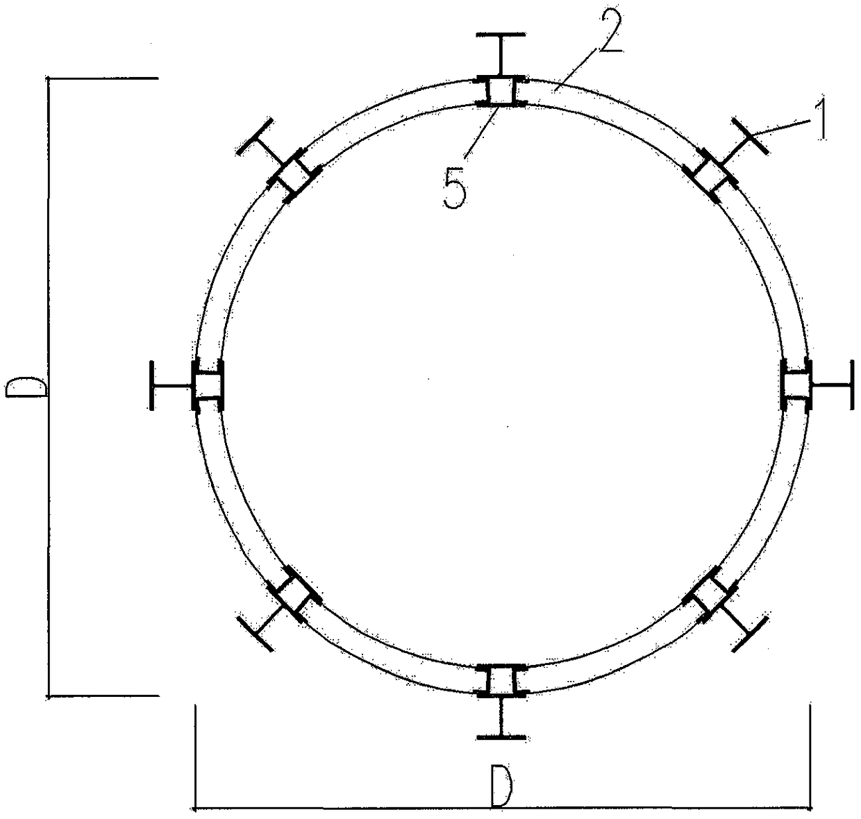 A prefabricated circular underground granary with outsourcing steel plate