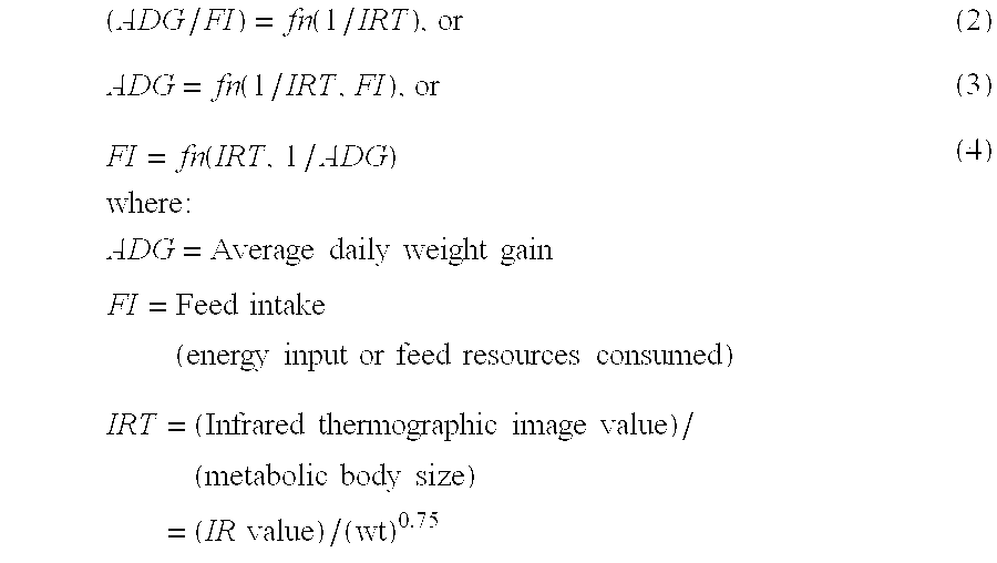 Use of infrared thermography in live animals to predict growth efficiency