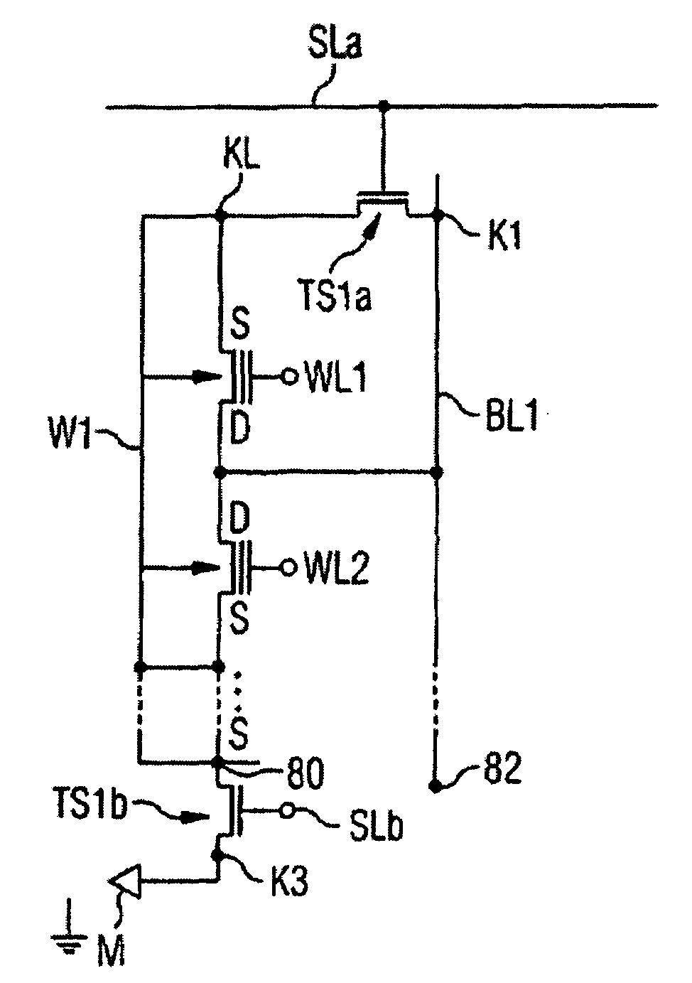 Integrated memory circuit arrangement