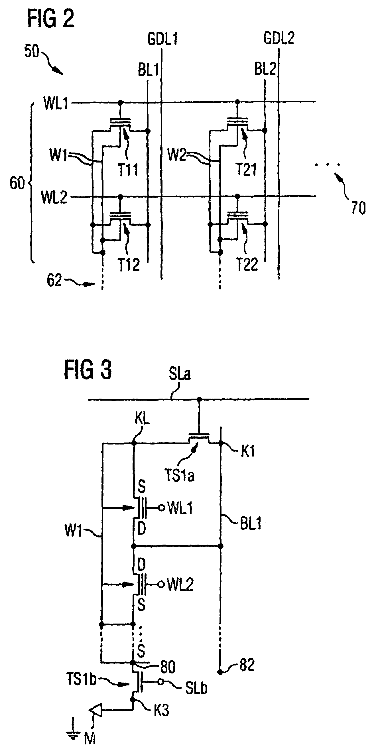 Integrated memory circuit arrangement