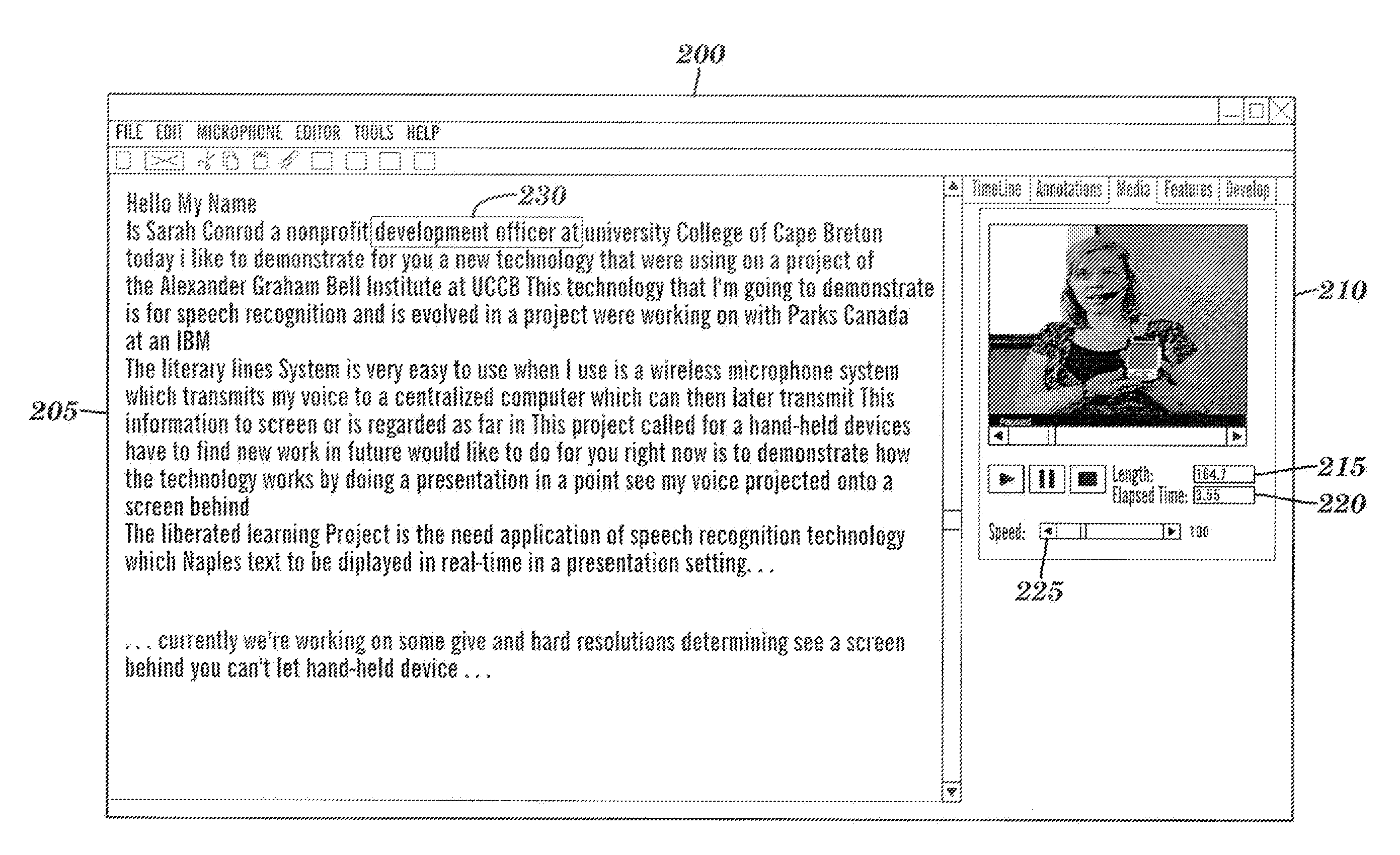 Method for the semi-automatic editing of timed and annotated data