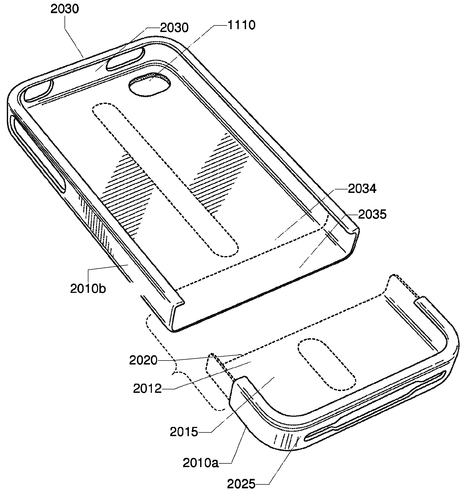 Preventing glare to camera from flash in smartphone case