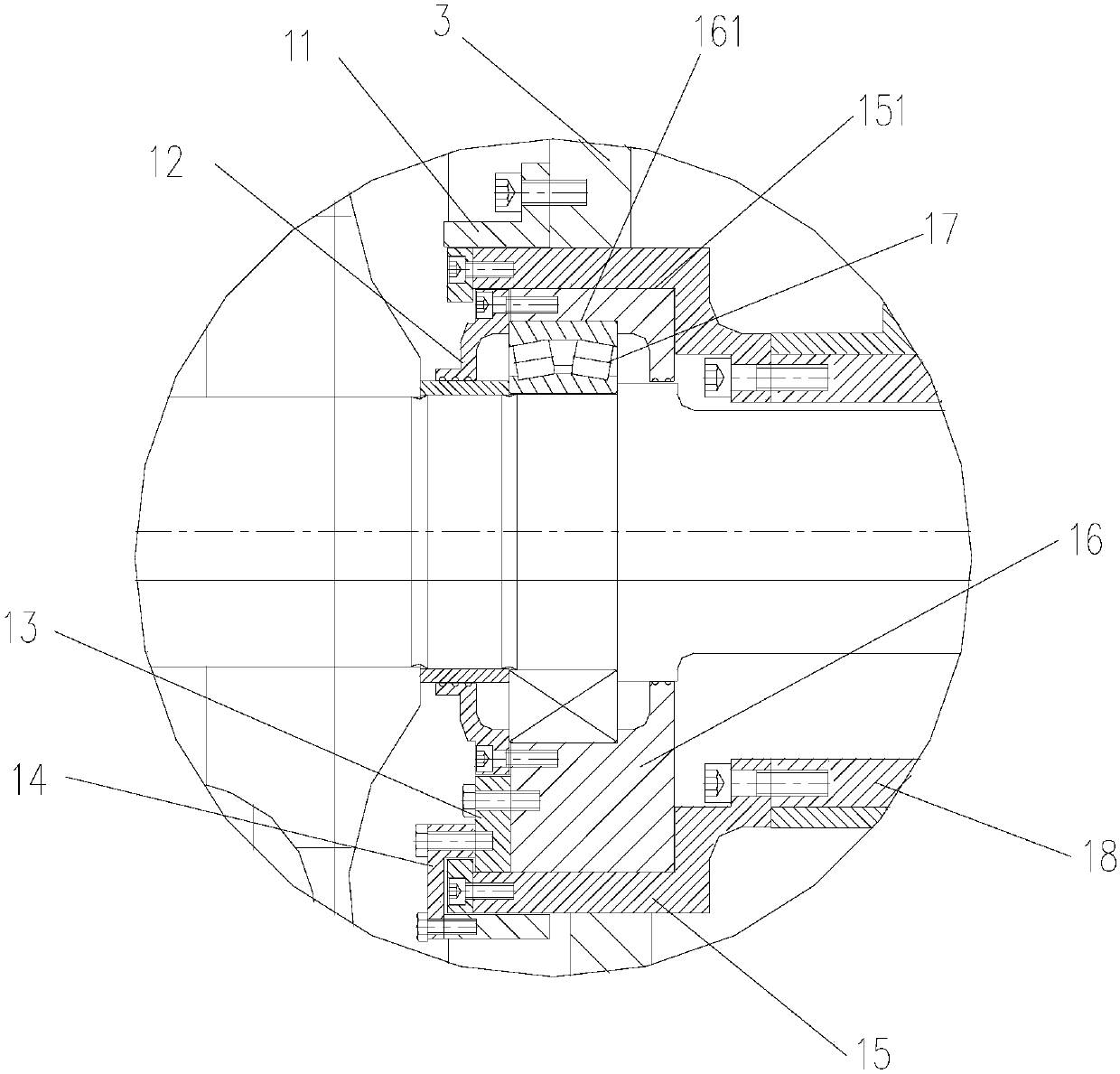 Gear rail wheel height adjusting mechanism and gear rail wheel driving device