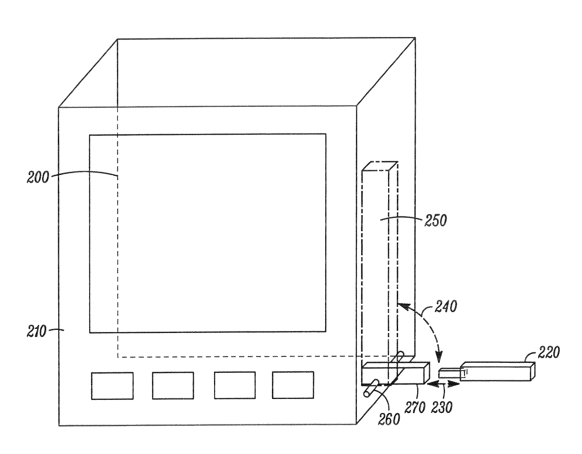 Computing device having socket and accessory device containment