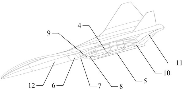 Aerodynamic layout and design method of air-breathing hypersonic aircraft with high lift-drag ratio