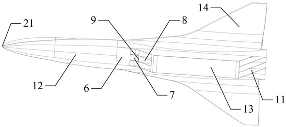 Aerodynamic layout and design method of air-breathing hypersonic aircraft with high lift-drag ratio