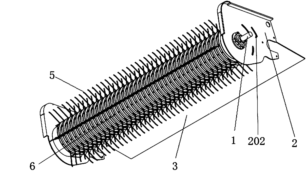 Pickup device for straw and grass