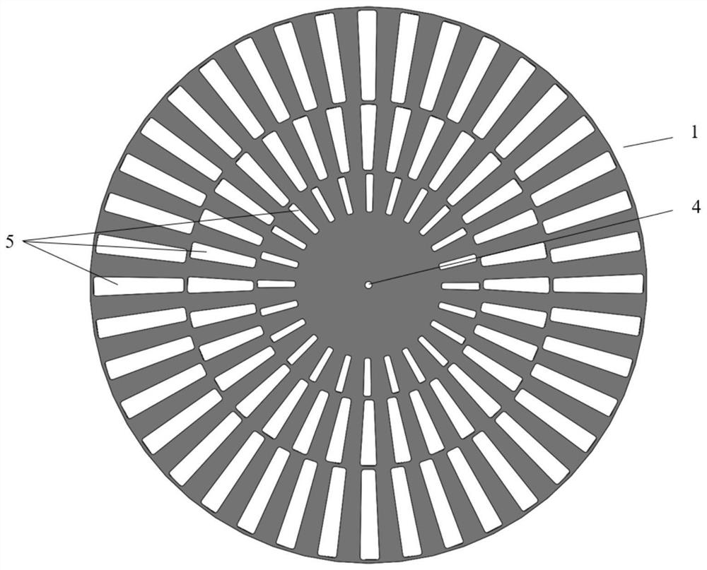 Turbulent flow type dynamic separation mesh disc used in range hood