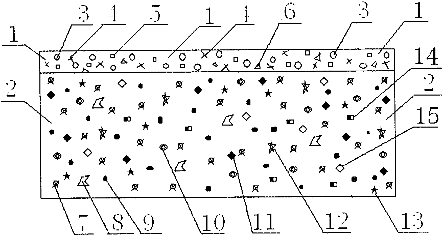 Co-extrusion formed wood-plastic composite plate and preparation method thereof