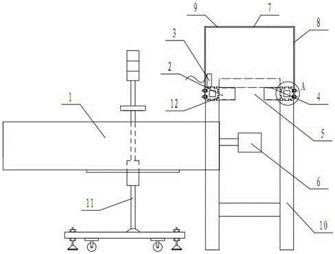 Height-adjustable coding machine support and use method thereof