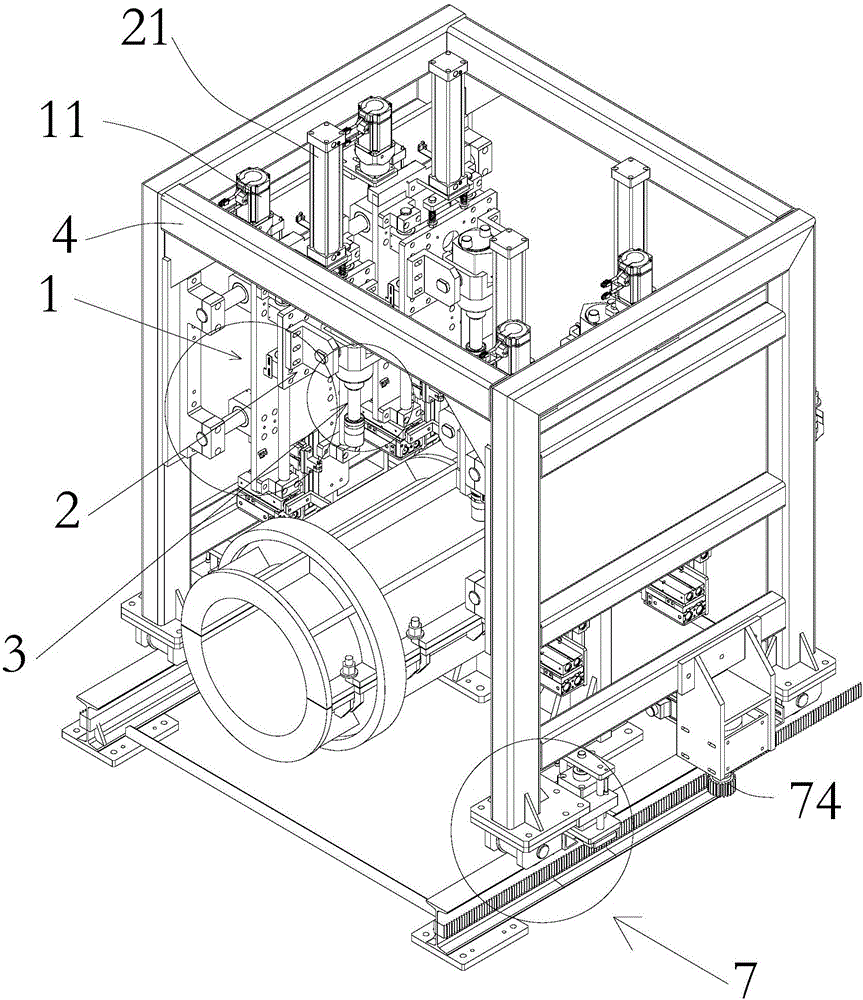 Automatic pipe die dismantling and mounting all-in-one machine