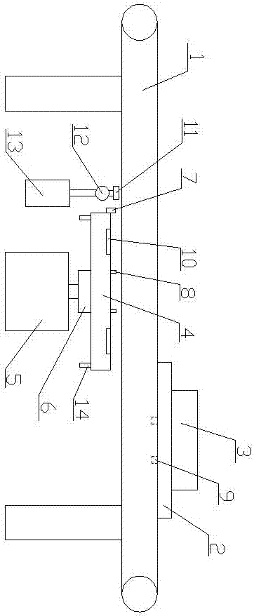 Vehicle skylight slide rail assembly overturning device