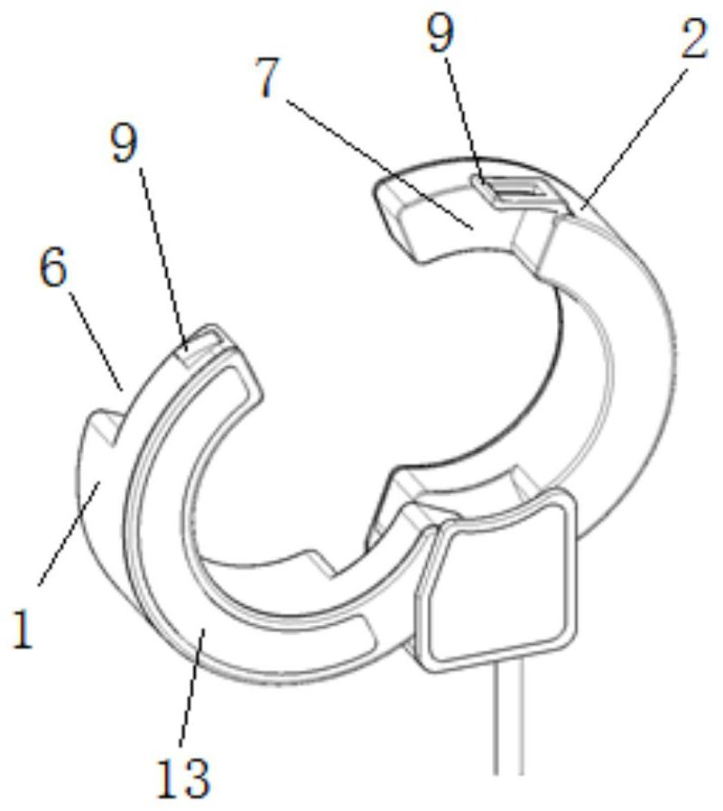 Rigid opening and closing type Rogowski coil